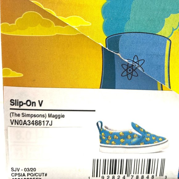 VANS Slip-On V The Simpsons Maggie Canvas Blue Kid - Picture 8 of 15